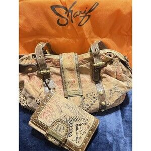 Vintage Purse w/Matching Wallet Sharif Satchel/Top Handle Bag - 2 Piece